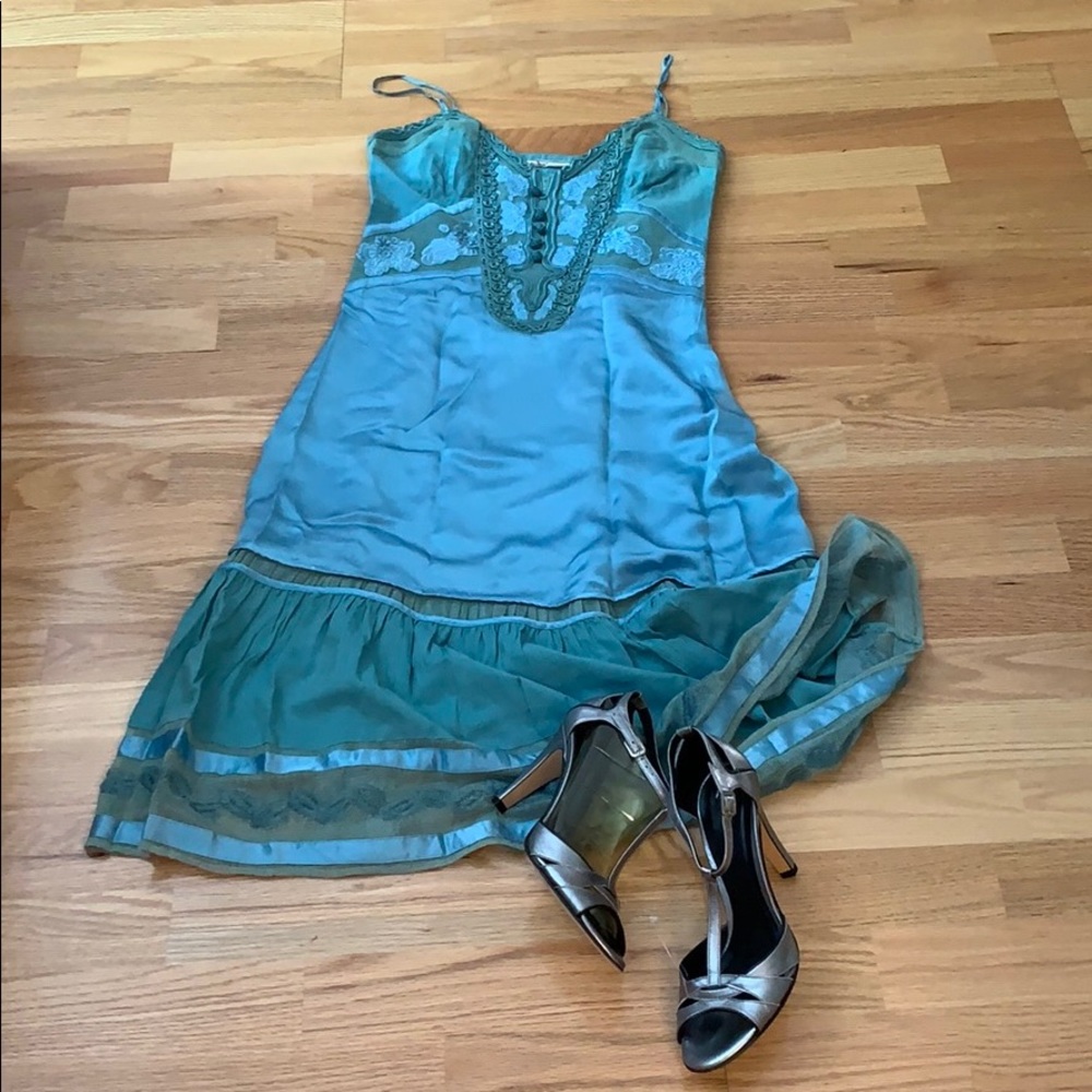 Boho Chic designer dress Silk - Picture 7 of 16